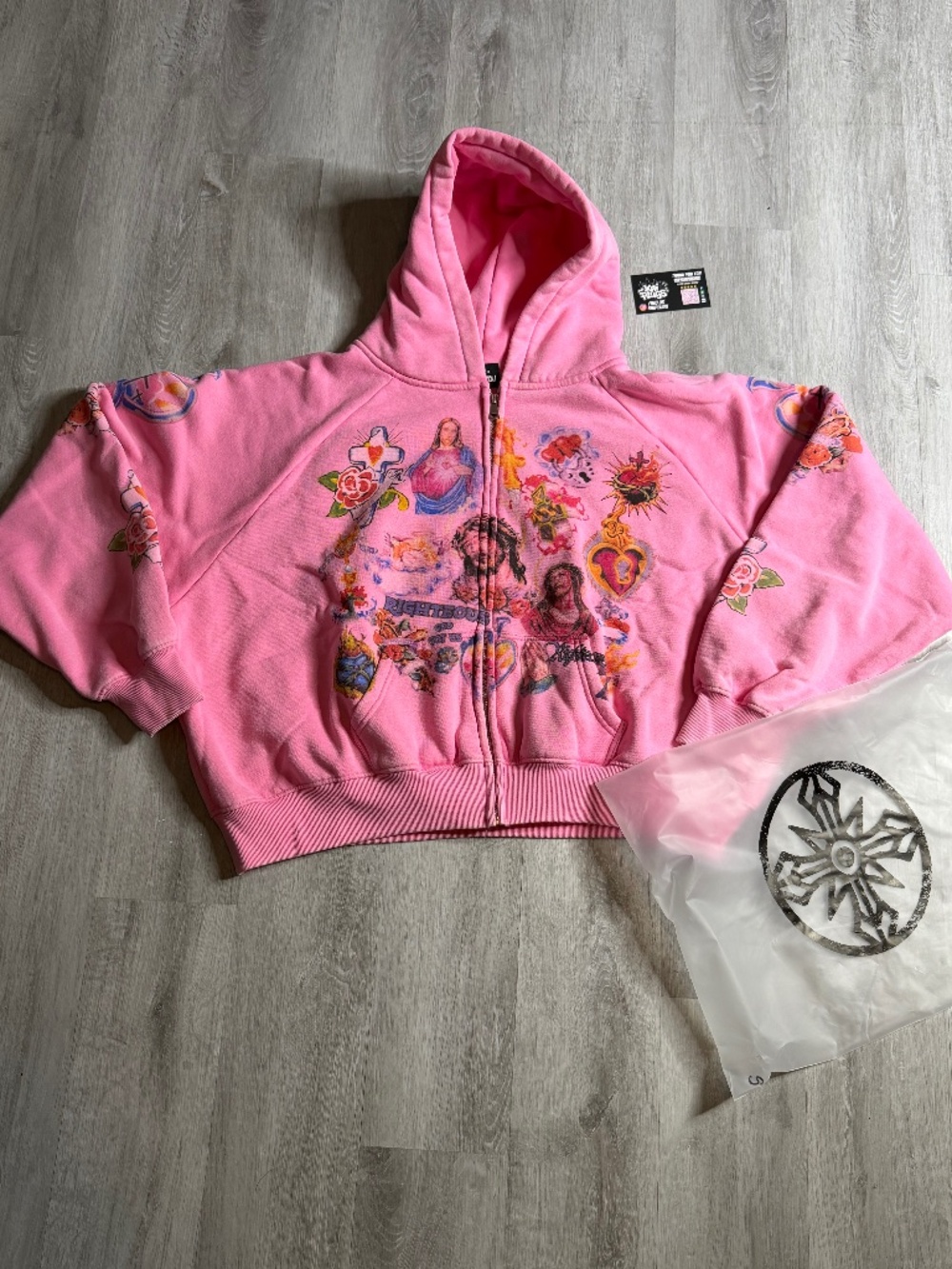*NEW* Pink We Are Righteous Hoodie Size Small and Med 100% Authentic